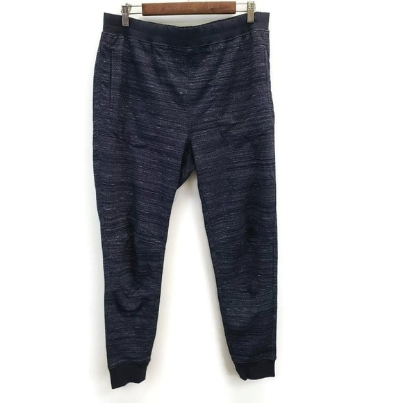 Relwen Pants Relwen Mens Blue Heathered Jogger Sweatpants Size L